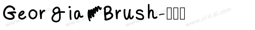 Georgia Brush字体转换